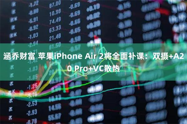 涵乔财富 苹果iPhone Air 2将全面补课：双摄+A20 Pro+VC散热
